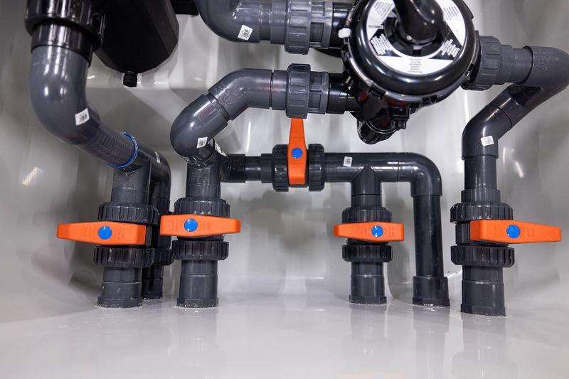 Sandfilter renseanlegg i glassfiberboks til svømmebasseng