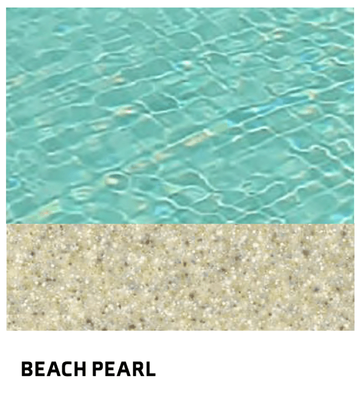 Enzo 7 glassfiberbasseng med benk/beach-sone