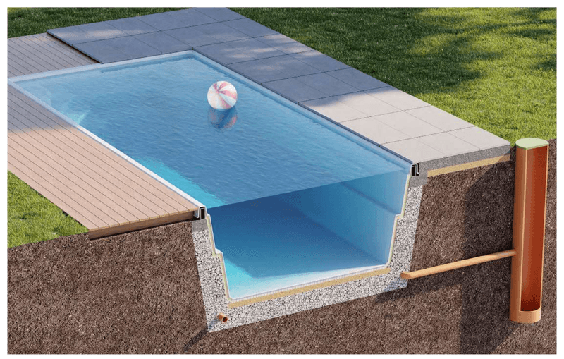 Enzo 7 glassfiber svømmebasseng